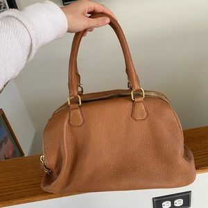 J. Crew Biennial leather tan satchel purse large